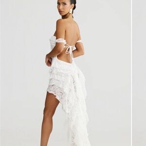 Elegant White Lace Off-Shoulder Dress